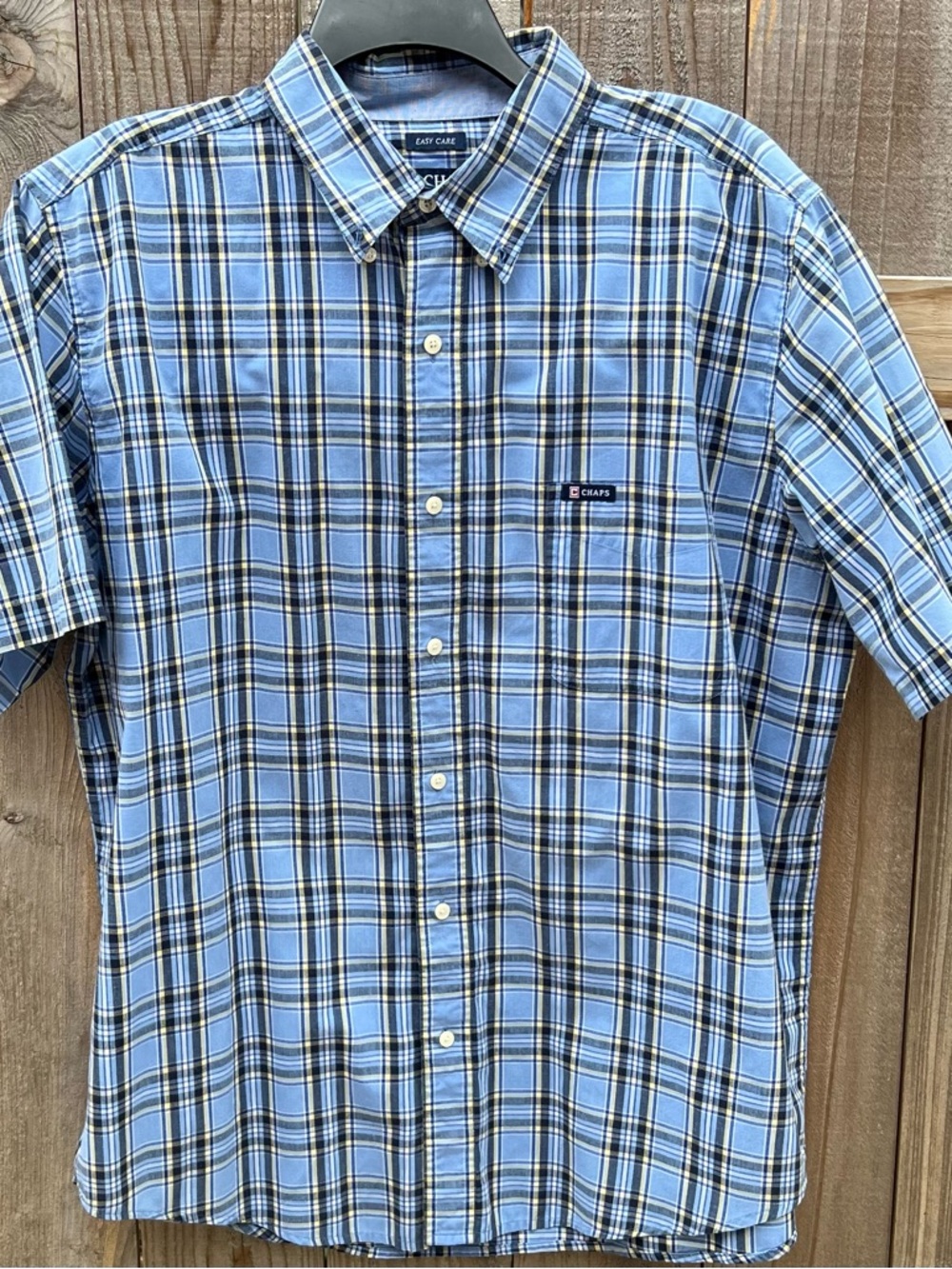 Chaps Easy Care Plaid Button-Down Shirt – Size XL